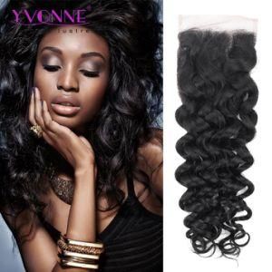 Yvonne Italian Curly Brazilian Virgin Human Hair 4X4 Free Part Lace Closure