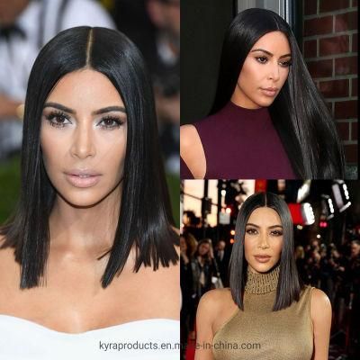 Short Bob Lace Wig 13*4 Lace Front Wig Brazilian Remy Human Hair Wig 180% Straight Lace Front Wig Pre Plucked with Baby Hair