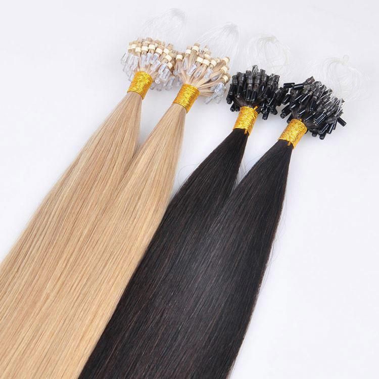 100% Human Hair Prebonded Hair Remy Micro Link Hair Extensions.