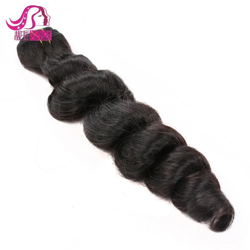 100% Raw Unprocessed Virgin Cuticle Aligned Human Hair Extensions, Peruvian Bulk Hair Loose Wave Bundles with Lace Closure