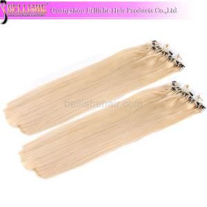 New Products Double Loop Micro Ring Peruvian Human Hair Weaving