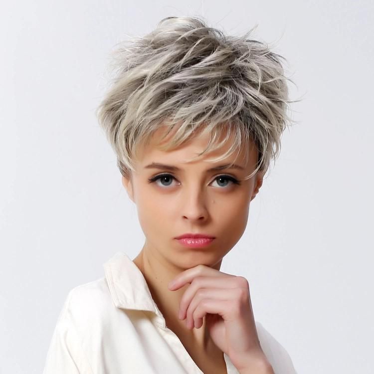 Cheap Hot Selling Short Blonde Heat Synthetic Resistant Hair Wigs for Black Women