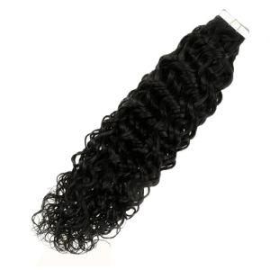 Silky Deep Wave Hair Tape in Real Human Hair Extensions