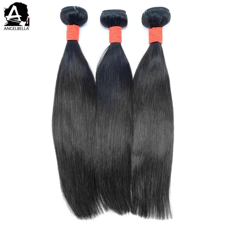 Angelbella Virgin Hair Supplier Silk Straight Full Bundles Hair Weave Raw Human Hair Wefts