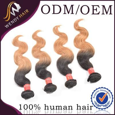 Four Pieces of Peruvian Human Hair Ombre Body Wave Hair