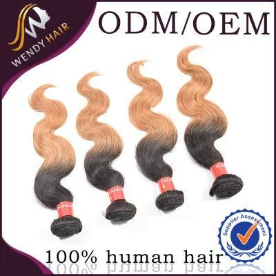Four Pieces of Peruvian Human Hair Ombre Body Wave Hair