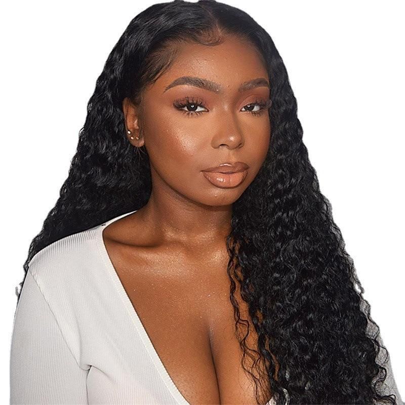 Brazilian Curly Synthetic Wigs Deep Curly Lace Front Wigs Cosplay Daily Wigs for Women Heat Resistant Fake Hair Dropshipping Wholesale