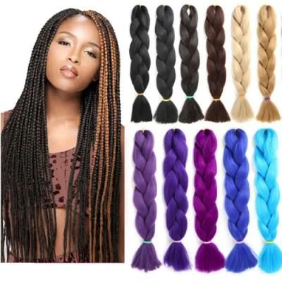 Kbeth Synthetic Hair Super Jumbo Braids Hair Yaki Texture Synthetic Braid Expression Tone Jumbo Braiding Hair Extensions for Woman