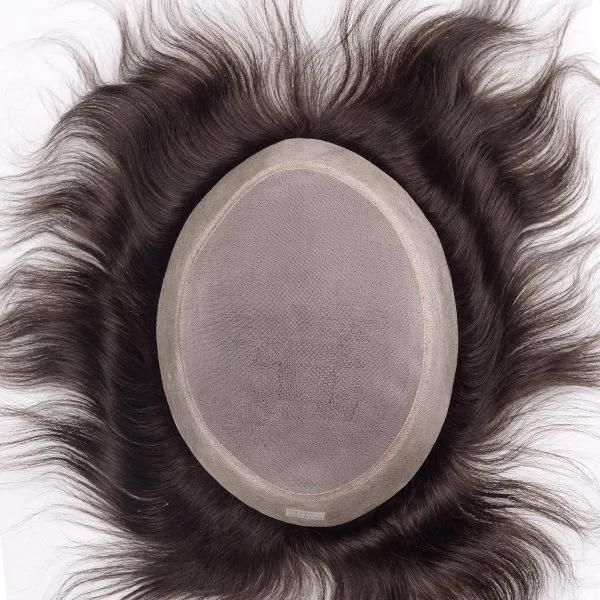 Hair System for Men Monofilament with PU Gauze