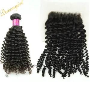 Wholesale Virgin Remy Hair Weaves Raw Brazilian Human Hair with Closures Jerry Curl