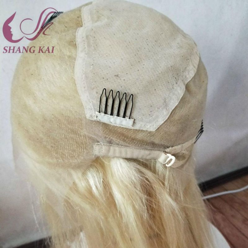 613 Full Lace Wig Russian Hair European Short Blonde Virgin Wig Lace Front Wig with Baby Hair