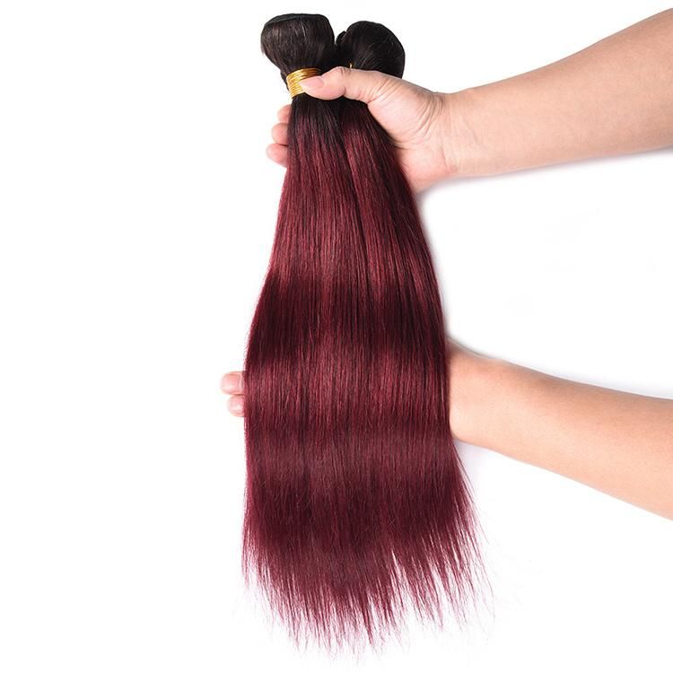 Silky Straight 100% Brazilian Hair Bundles Wholesale Hair Extensions #T1b/99j