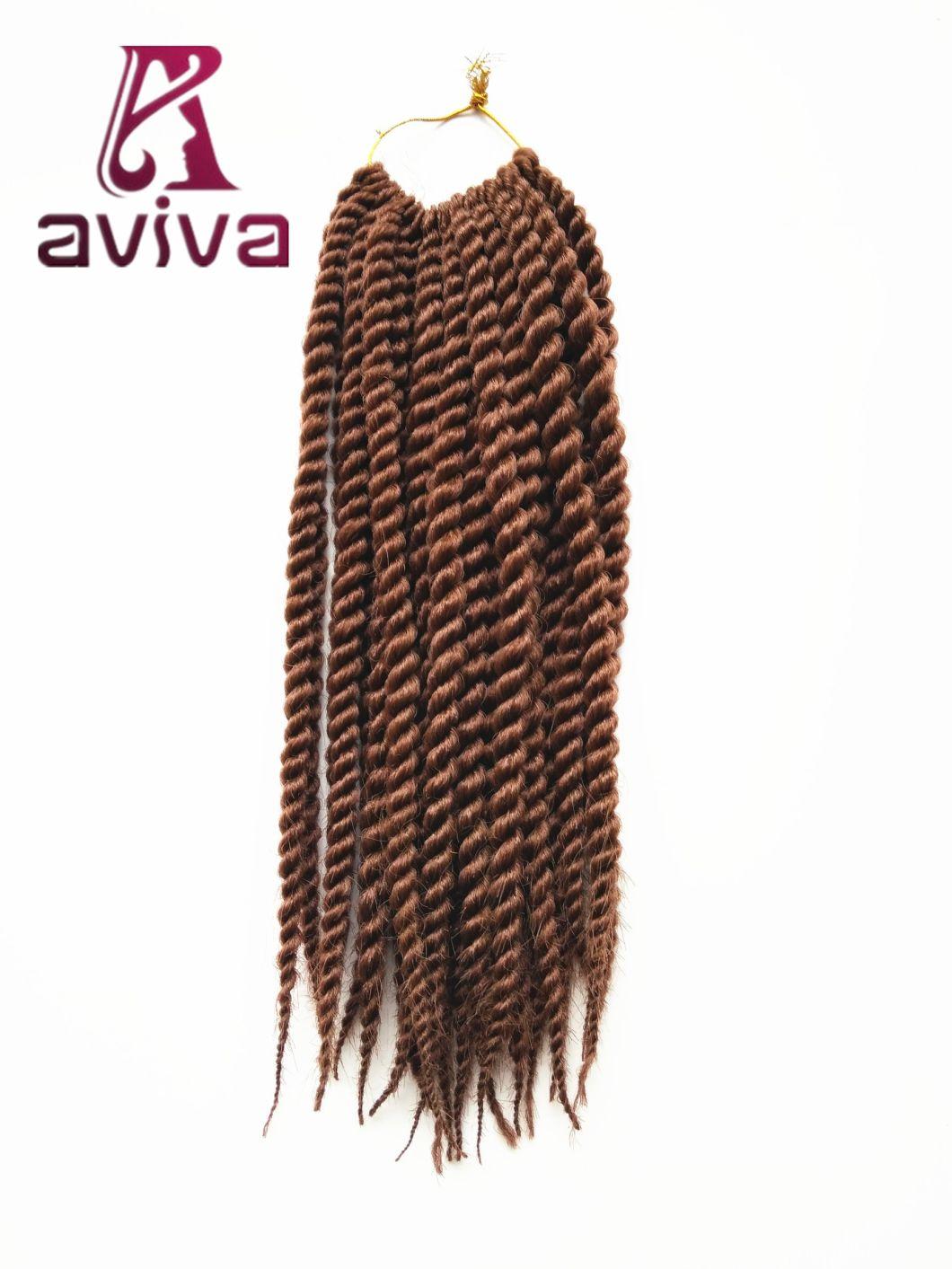 22 Strands/Piece Synthetic Hair Kanekalon Twist Braiding Hair Extensions 12" #4 Flame Resistant Crochet Hair Braids
