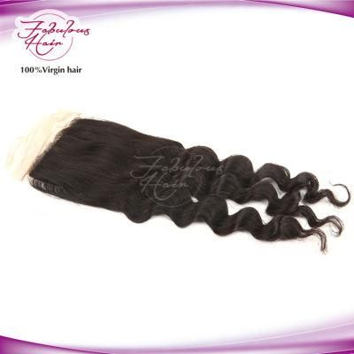 Loose Curly Virgin Human Hair Lace Closure at Wholesale Price