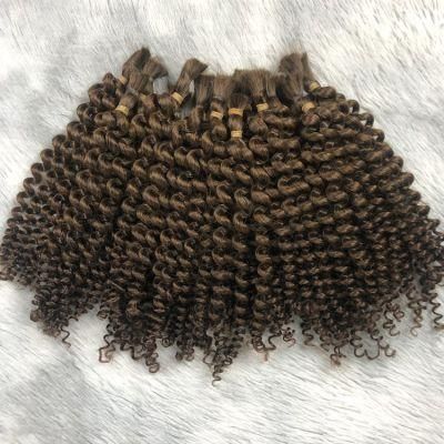 Wholesale Bulk Virgin Hair Kinky Curly 6mm Curly Human Hair Extension