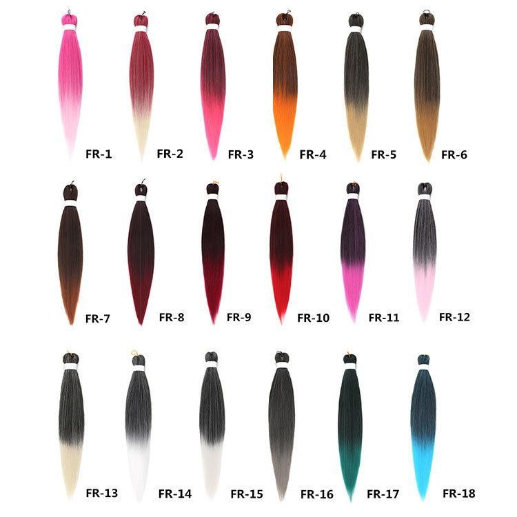 Hot Selling Products Pre Stretch Braiding Hair Ombre Synthetic Braiding Hair