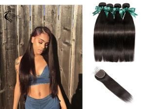 10A Eurasian Straight 100% Pure Hair Extension Natural Black Wholesale for Africans