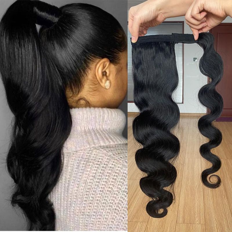 Body Wave Ponytail Wrap Around Clip in Ponytail Hair Extension