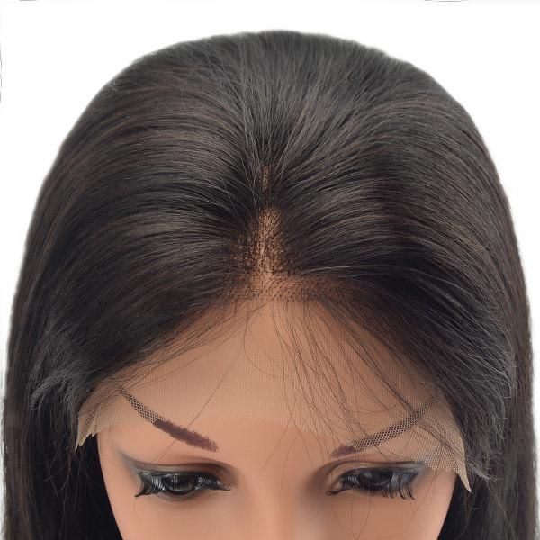 Glueless Lace Front Ladies High Quality Straight Black Human Hairpiece