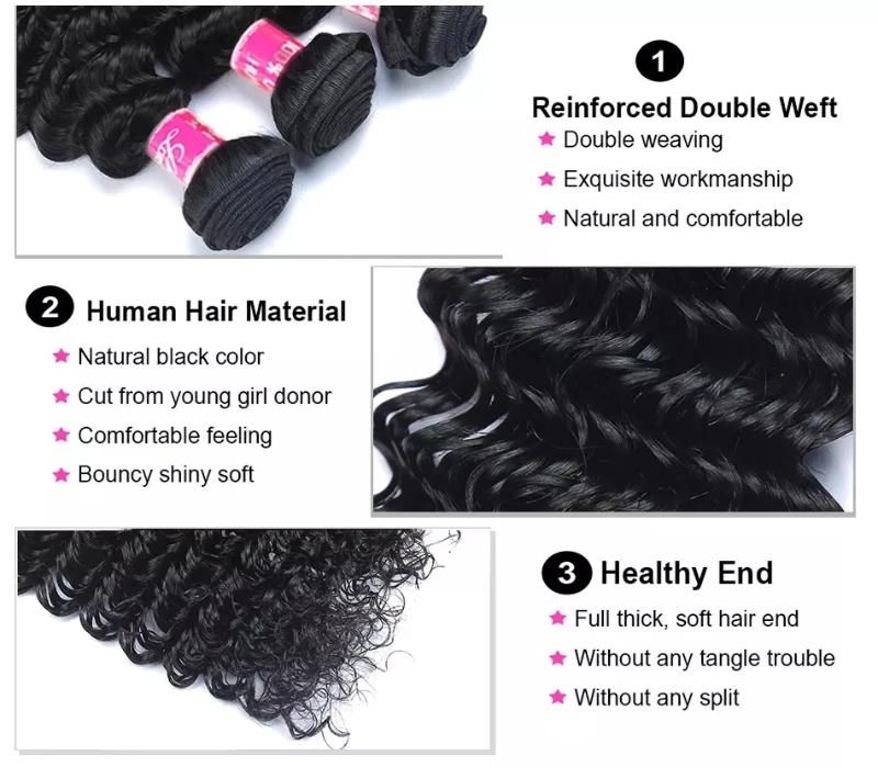 Hot Selling 8-28 Inch Long Human Hair Bundles Water Wave 8A