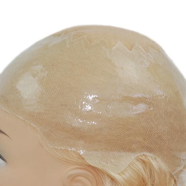 Lace with Skin Long Blonde Natural Women Hair Systems