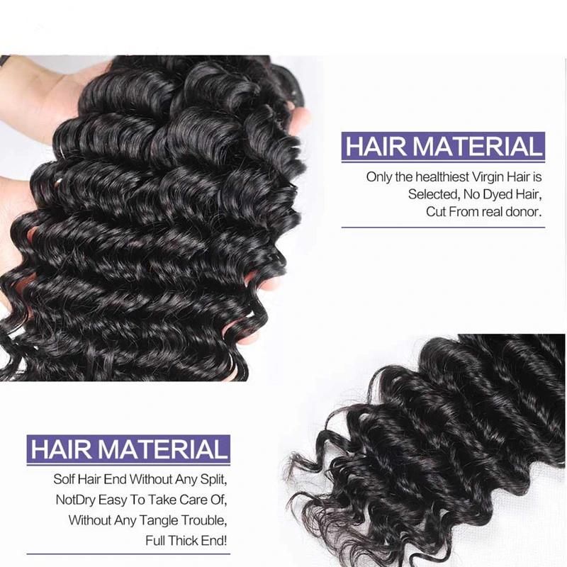 Guangzhou Suppliers Unprocessed Raw Malaysian Hair Deep Cury Hair