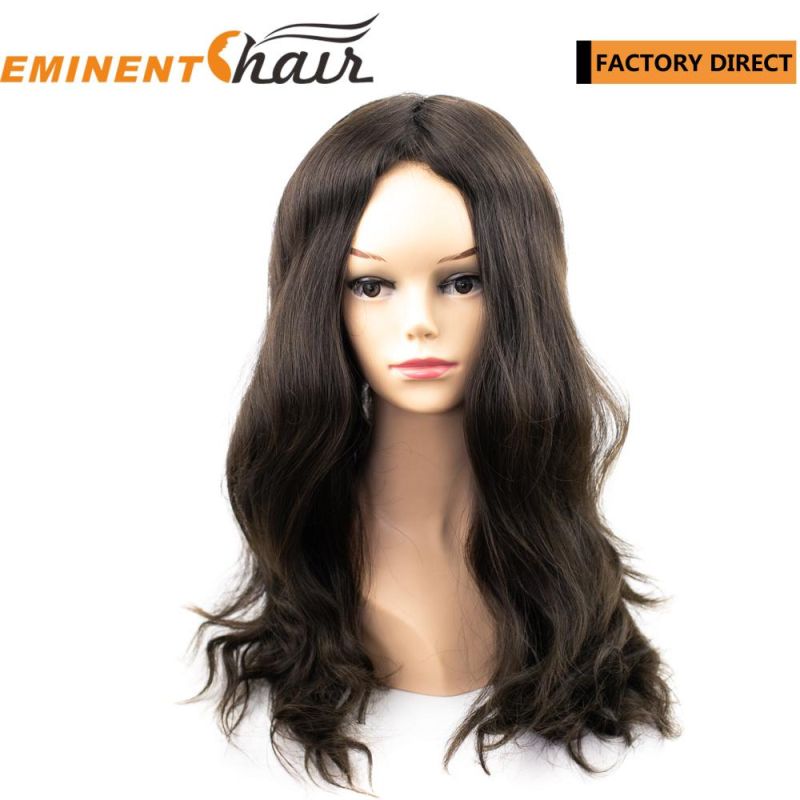 Mono with PU Human Remy Hair Women Wig