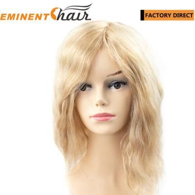Blond Wavy Lace Wig Remy Hair Natural Hair Stystem
