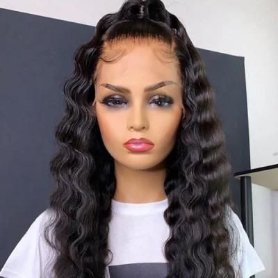 Kbeth 180 Density Brazilian Deep Wave Wigs Transparent Wet and Wavy Lace Front Wigs Deep Curly Human Hair Wigs