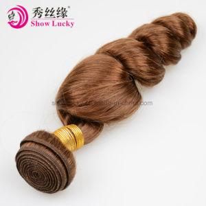 10A Grade Unprocessed Wholesale Virgin Malaysian Bundle Hair Weaving Loose Wave Brown Colored Hair