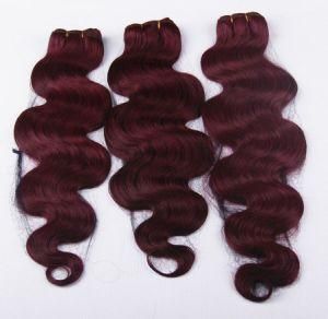22&quot; Non-Remy Human Hair Weft Silk Straight Hair Closure #99j Hair