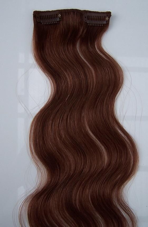 Clip on Hair Extensions Body Wave Human Hair Clip in Hair Extension (AV-CW010)