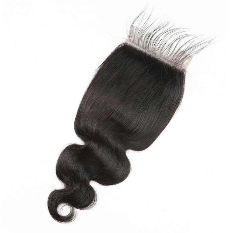 Brazilian Straight Hair Lace Closure 100% Human Hair 4*4 Lace Closure 8-20 Inches Natural Color Remy Hair