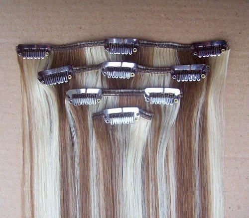 Clip on Hair Extensions 4PCS/Set Clip in Hair Extenisons 350# (AV-CH002-03)