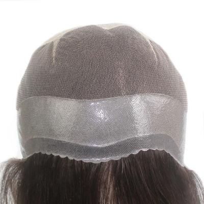 Ntw2 Fine Mono with Lace Front and Elastic PU on Sides Back Hair Replacement for Women