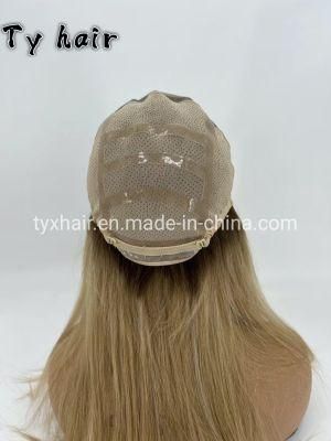 100% Human Remy Virgin European Hair No Wefts No Mechanical Stitching 4*4 Silk Base Top Full Hand Tied Wigs