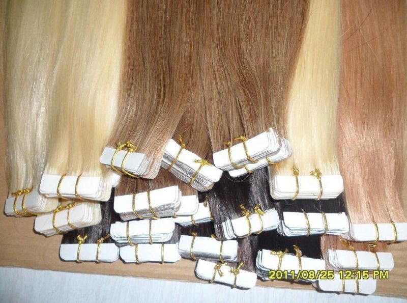 Full Cuticle Virgin Remy Seamless Skin Weft Tape in Human Hair Extension