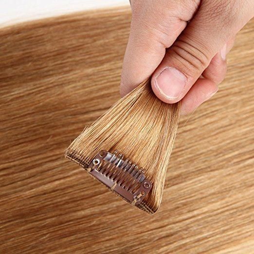 Aviva Brazilian Hair Extension Clip in Human Hair Extension 20inch 12# 7PCS for Full Head (AV-CH100-20-12)