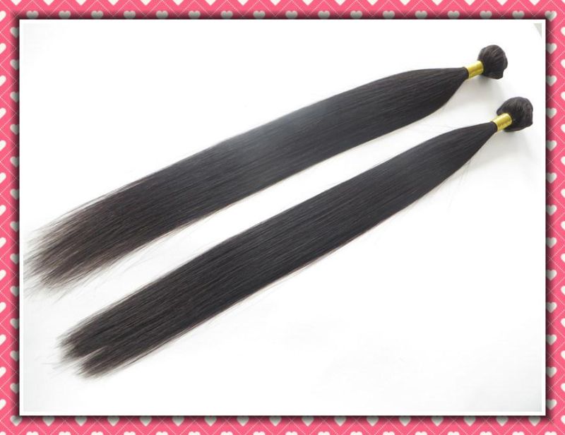 Unprocessed Peruvian Virgin Hair Extension Silky Straight Weaving 26" 100g Black Color