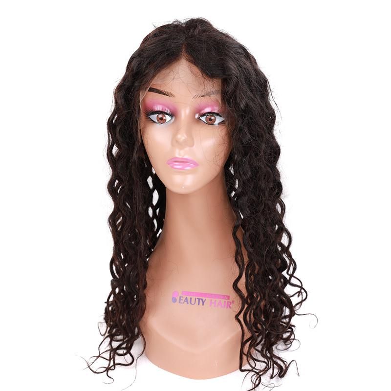 2020 New Fashion Natural Water Wave Indian Hair Frontal Lace Wig 100% Human Hair Lace Wig