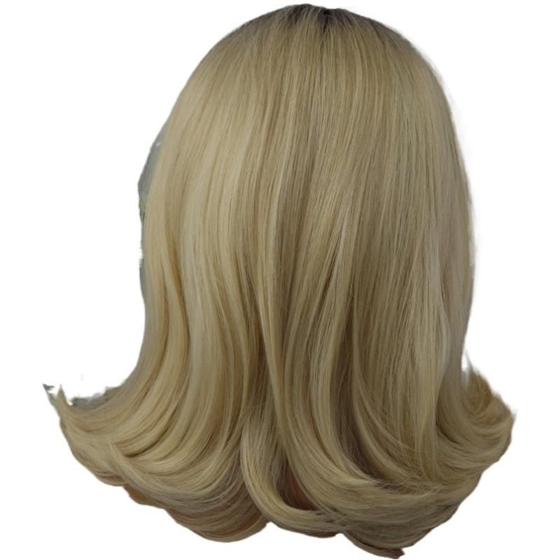 Wholesale Hair Vendor Heat Resistant 16 Inch 613/16 Short Hair Synthetic Wigs for Women