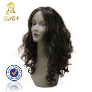 Factory Price Fashion Wig Curly Weave Curly Brown Color Long Hair Periwig