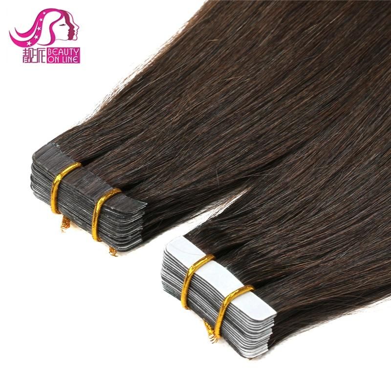 Natural Black Color Hot Sale Cheap Price Straight Virgin Remy Tape Hair Extension