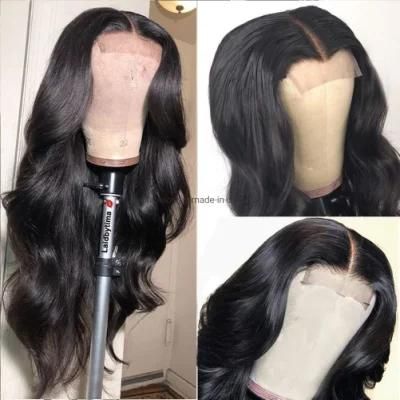 China Hair Machine Made and Hand Tied Lace Frontal High Quality Synthetic Wig