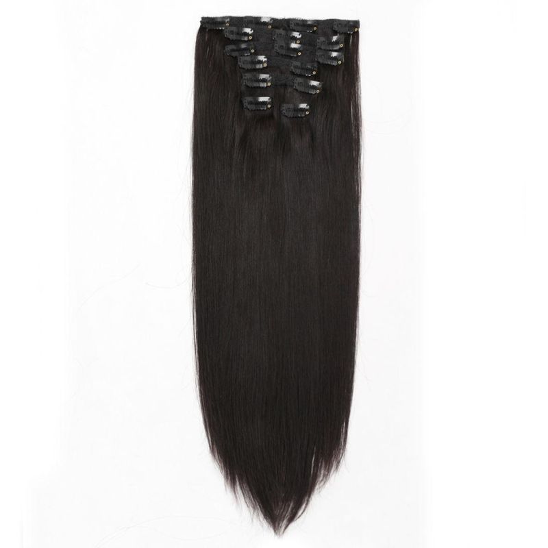 2020 New Arrival Straight Hair Highlight Ombre Color Clip in Human Hair Extensions