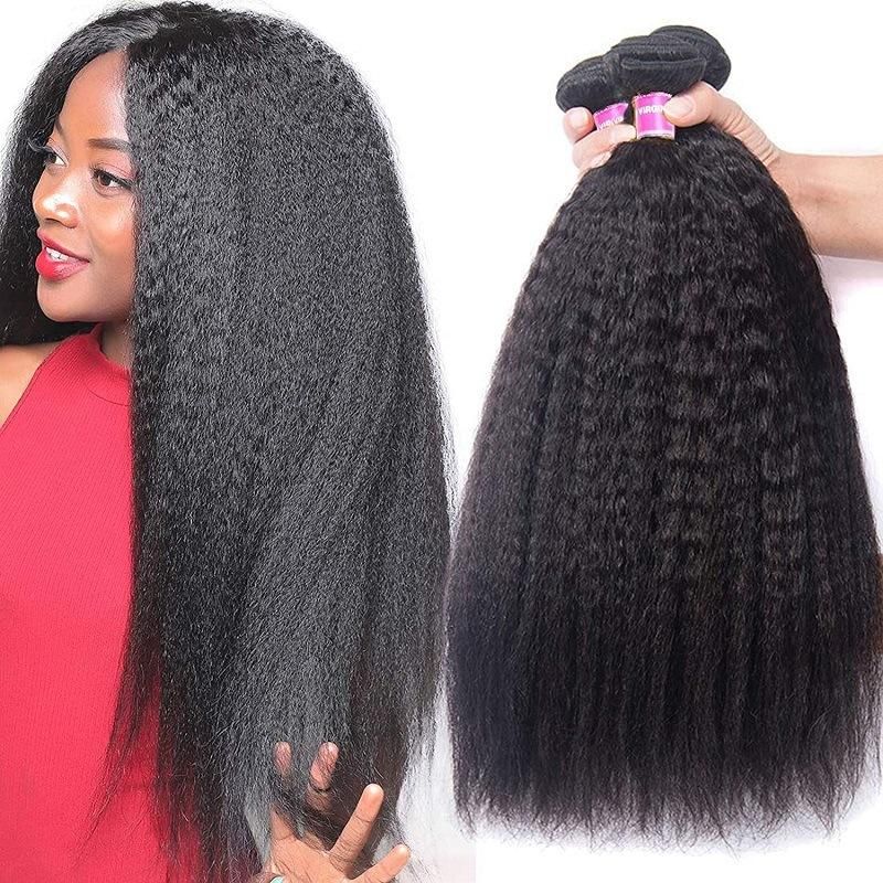 Kbeth Wholesale Cheap Kinky Straight Bundles 100% Unprocessed Mink Virgin Brazilian Silky Kinky Straight Hair Overnight Shipping