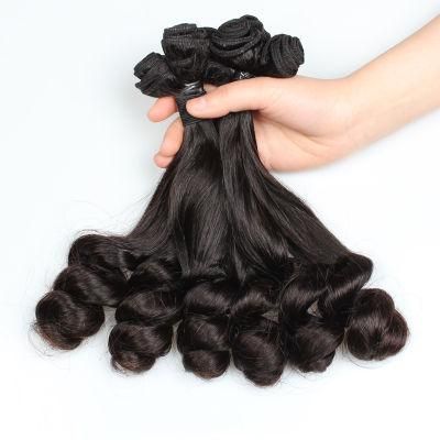Double Drawn Remy Hair Natural Color Straight Curly Human Hair Extensions