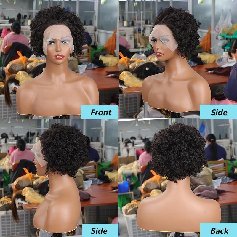 Short Pixie Cut Bob HD Lace Frontal Human Hair Wigs for Black Women Cuticle Aligned Transparent Lace Frontal Bob Human Hair Wigs