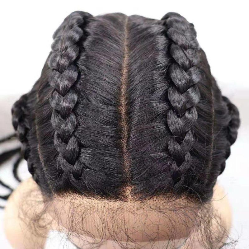 Wig Braided for Women Wholesale African Synthetic Micro Braided Lace Front Wig Cornrow Hair Braided Wigs for Black Women