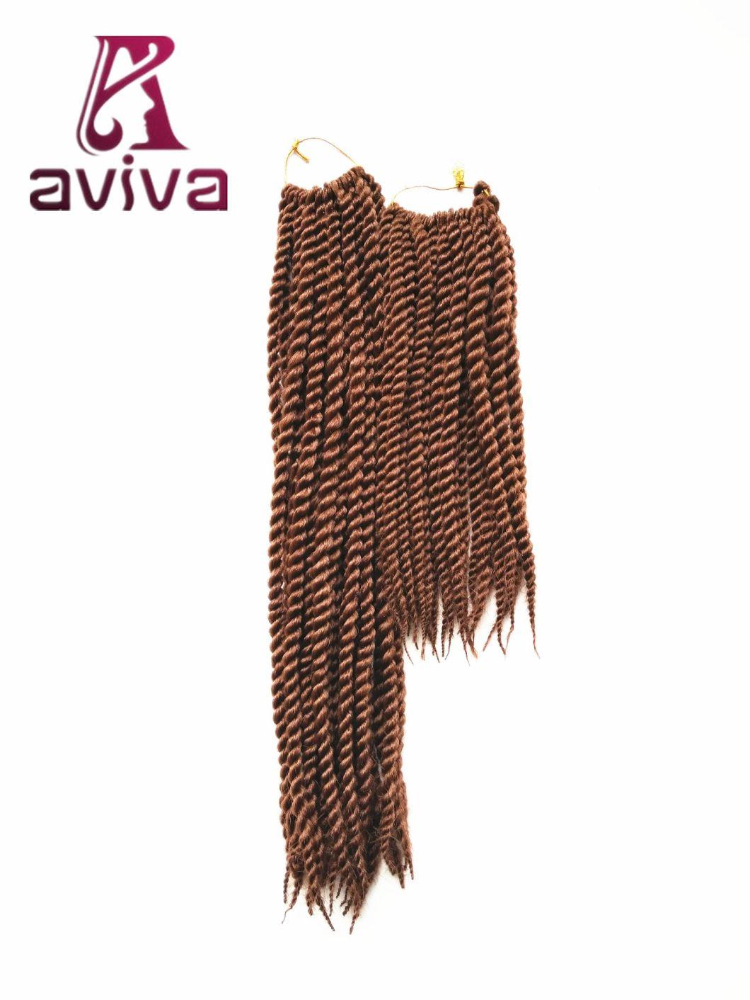 22 Strands/Piece Synthetic Hair Kanekalon Twist Braiding Hair Extensions 12" #4 Flame Resistant Crochet Hair Braids